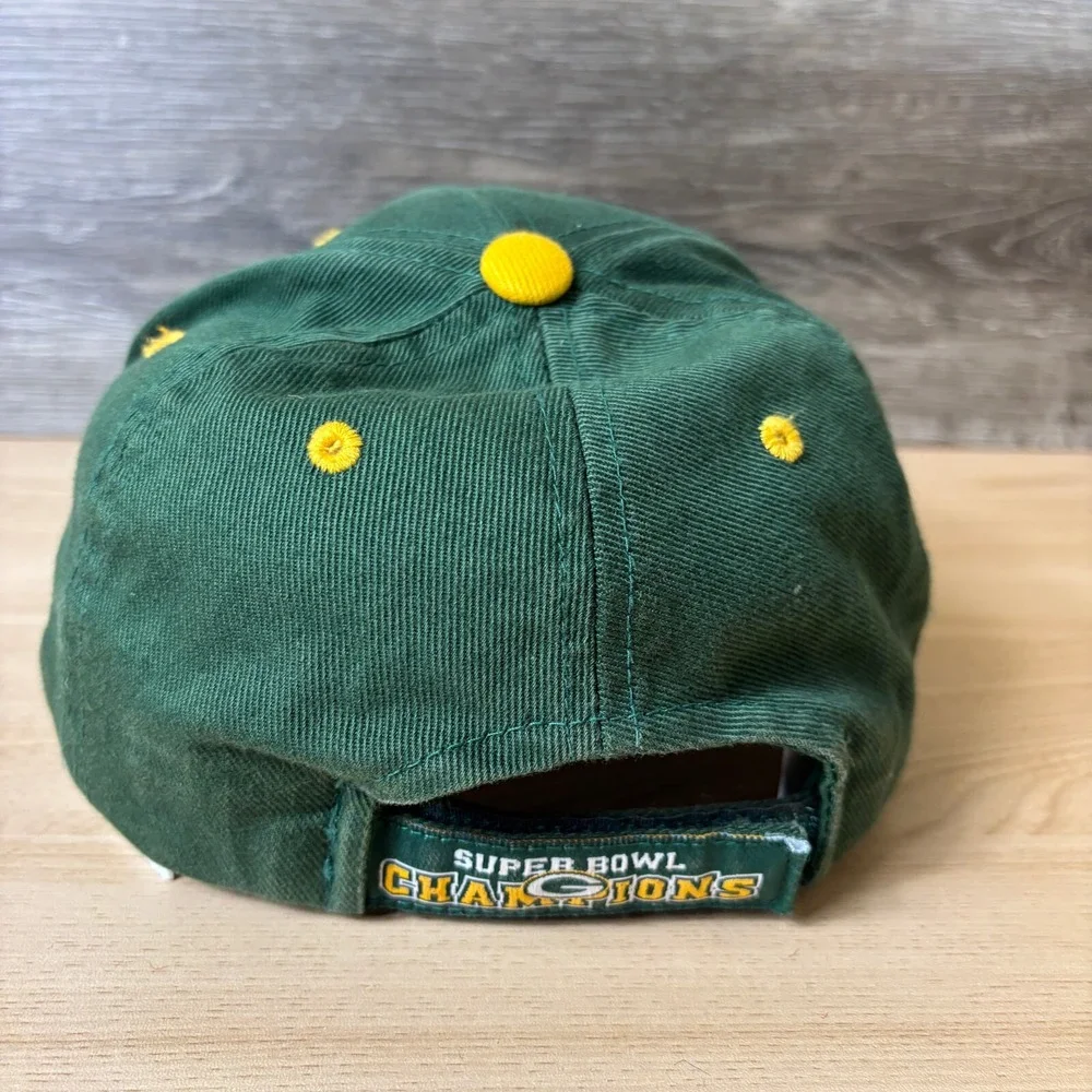 Green Bay Packers Hat Cap Strap Back Green NFL Football Super Bowl